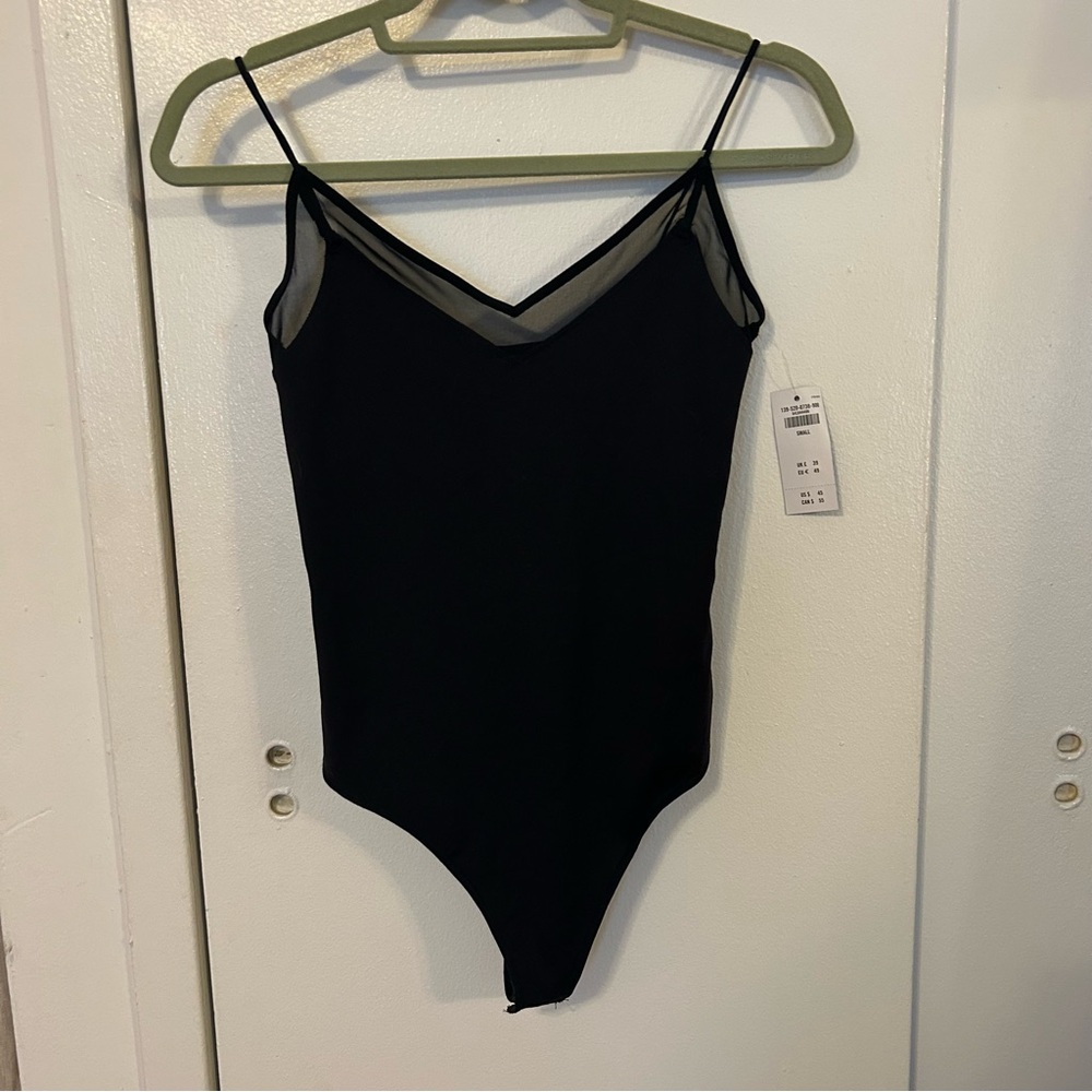 NWT Abercrombie & Fitch Black Spaghetti Strap Bodysuit